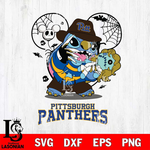 Pittsburgh Panthers Stitch Freddy Krueger Halloween Svg Eps Dxf Png File, Digital Download, Instant Download