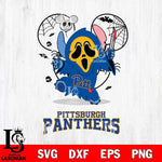 Pittsburgh Panthers Stitch Ghost Face Halloween 2 Svg Eps Dxf Png File, Digital Download, Instant Download