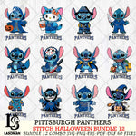 Pittsburgh Panthers Stitch Horror Bundle 12 SVG Svg Eps Dxf Png File, NCAA svg, Digital Download, Instant Download