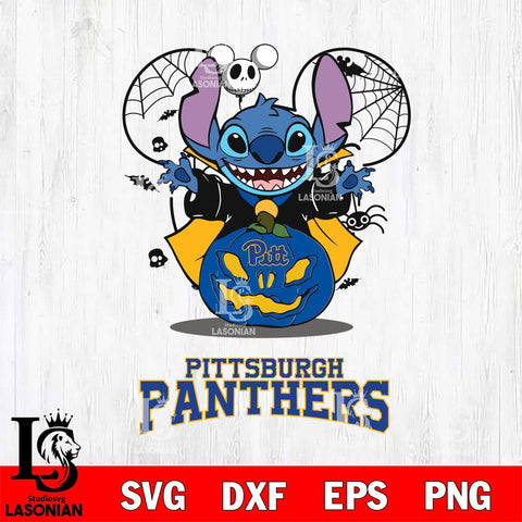 Pittsburgh Panthers Stitch Horror Halloween Svg Eps Dxf Png File, Digital Download, Instant Download