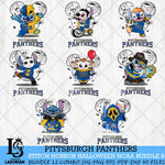 Pittsburgh Panthers Stitch Horror Halloween Bundle NCAA Svg Eps Dxf Png File, Digital Download, Instant Download
