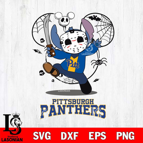 Pittsburgh Panthers Stitch jason voorhees Halloween Svg Eps Dxf Png File, Digital Download, Instant Download