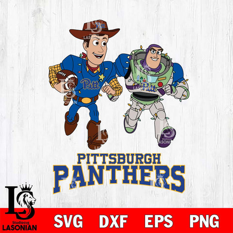 Pittsburgh Panthers Woody & Buzz Lightyear Football Cricut,Christmas SVG DXF EPS PNG FILE, NCAA Digital Download,Instant Download, Silhouette
