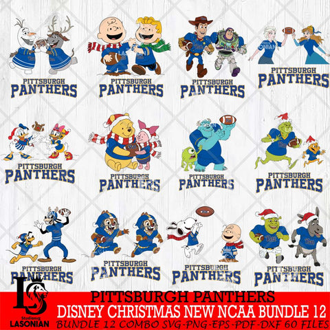 Pittsburgh Panthers  Disney Christmas New NCAA Bundle 12 Cricut,Christmas SVG DXF EPS PNG FILE, BUNDLE NCAA Digital Download,Instant Download, Silhouette