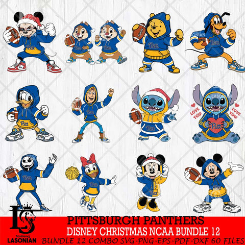 Pittsburgh Panthers  Disney christmas NCAA Bundle File Cut, Bundle NCAA SVG DXF EPS PNG FILE, Digital Download , Criucut , Silhouette