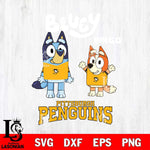 Pittsburgh Penguins Bluey & Bingo 4 Svg Eps Dxf Png File, NHL svg, Digital Download, Instant Download