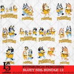 Pittsburgh Penguins Bluey Dace Mode NHL Bundle 12 SVG Eps Dxf Png File, Digital Download, Instant Download