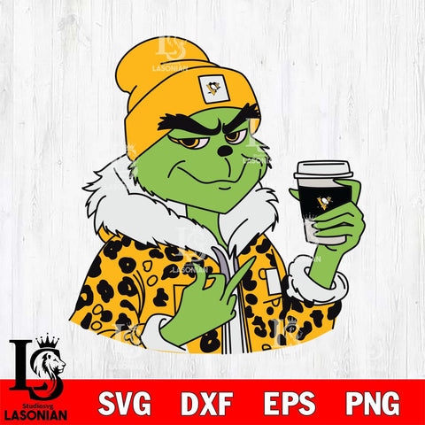 Pittsburgh Penguins Boujee Grinch 7 Svg Eps Dxf Png File, Digital Download, Instant Download