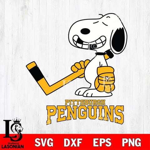 Pittsburgh Penguins Snoopy NHL Hockey SVG DXF EPS PNG FILE,NHL File Cut,Disney Digital Download,Instant Download, Silhouette