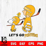 Pittsburgh Penguins Snoopy and Charlie Brown Lets go Svg Eps Dxf Png File, Digital Download , Instant Download, Svg Files