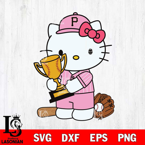 Pittsburgh Pirates Hello Kitty Pink Champion SVG DXF EPS PNG FILE, MLB File Cut,Hello Kitty Digital Download,Instant Download, Silhouette
