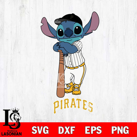 Pittsburgh Pirates Stitch Baseball bat SVG DXF EPS PNG FILE, MLB File Cut, Digital Download,Instant Download, Silhouette, Stitch Cricut