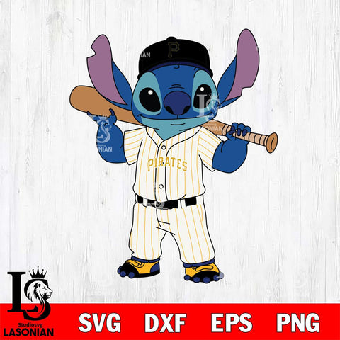 Pittsburgh Pirates Stitch Bat Shoulder SVG DXF EPS PNG FILE, MLB File Cut, Digital Download,Instant Download, Silhouette, Stitch Cricut