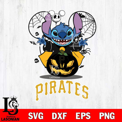 Pittsburgh Pirates Stitch Horror Halloween Svg Eps Dxf Png File, Digital Download, Instant Download