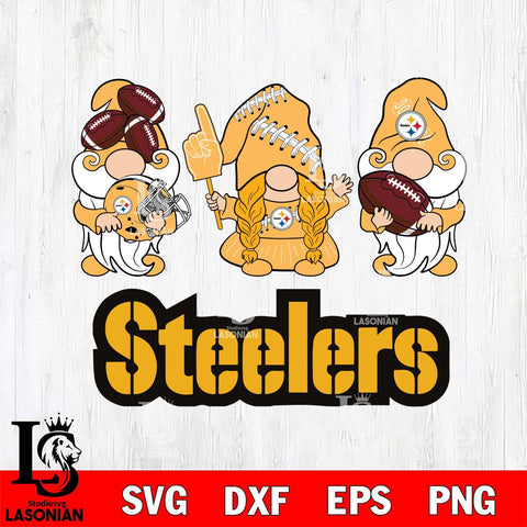 Pittsburgh Steelers 3 Gnomes Football Svg Eps Dxf Png File, Digital Download, Instant Download