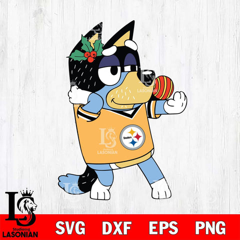 Pittsburgh Steelers Bandit Heeler Christmas Svg Eps Dxf Png File, Digital Download, Instant Download