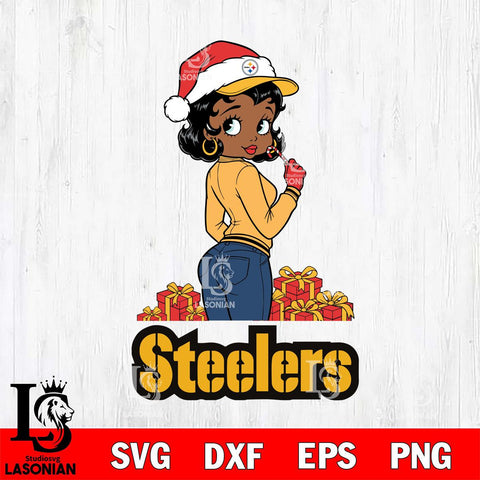 Pittsburgh Steelers Betty Boop Back File Cut, NFL SVG DXF EPS PNG PDF File, Digital Download , Criucut , Silhouette