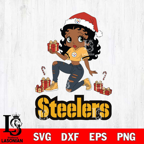 Pittsburgh Steelers Betty Boop Gift File Cut, NFL SVG DXF EPS PNG PDF File, Digital Download , Criucut , Silhouette