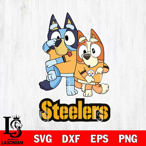 Pittsburgh Steelers Bluey Chilli Dance Mode Svg Eps Dxf Png File, Digital Download, Instant Download