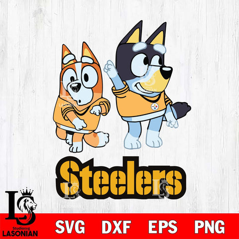 Pittsburgh Steelers Bluey Chilli Mode Dance Svg Eps Dxf Png File, Digital Download, Instant Download