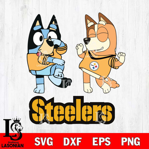 Pittsburgh Steelers Bluey Chilli Sport Svg Eps Dxf Png File, Digital Download, Instant Download