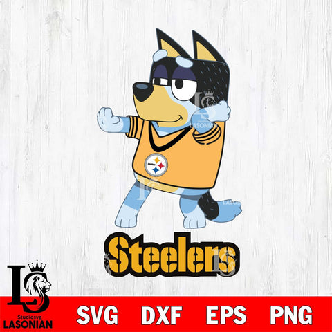 Pittsburgh Steelers Bluey Dad Dance Svg Eps Dxf Png File, Digital Download, Instant Download
