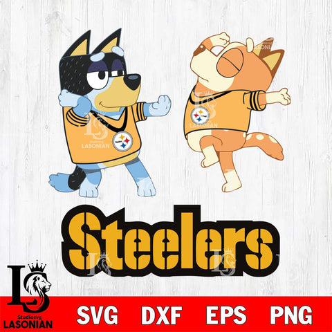 Pittsburgh Steelers Bluey Dance Svg Eps Dxf Png File, Digital Download, Instant Download