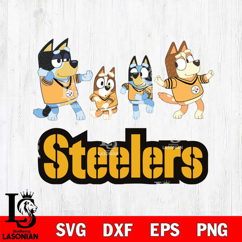 Pittsburgh Steelers Bluey Dance Mode Squats Svg Eps Dxf Png File, Digital Download, Instant Download