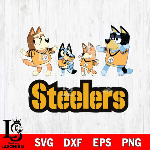 Pittsburgh Steelers Bluey Dance Squats Svg Eps Dxf Png File, Digital Download, Instant Download