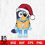 Pittsburgh Steelers Bluey Dog Christmas Svg Eps Dxf Png File, Digital Download, Instant Download