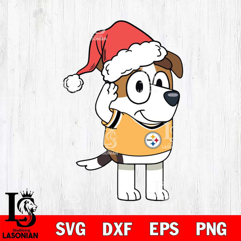 Pittsburgh Steelers Bluey Jack Christmas Svg Eps Dxf Png File, Digital Download, Instant Download