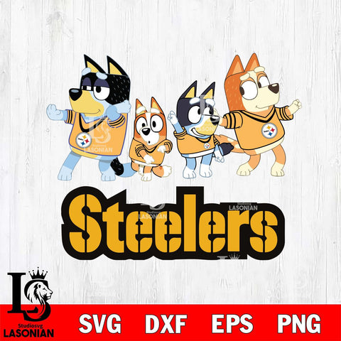 Pittsburgh Steelers Bluey Mode Dance Squats Svg Eps Dxf Png File, Digital Download, Instant Download