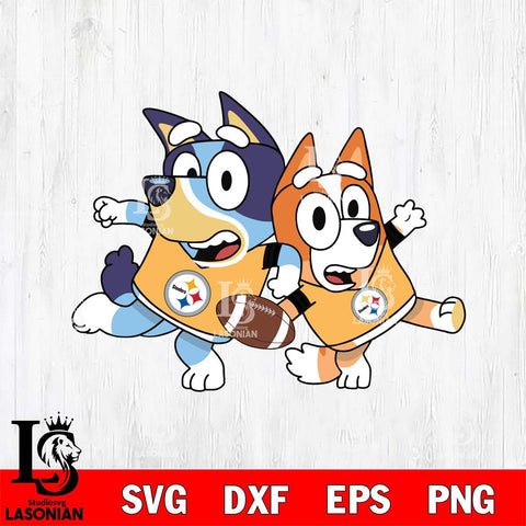 Pittsburgh Steelers Bluey NFL Svg Eps Dxf Png File, Digital Download, Instant Download