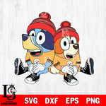 Pittsburgh Steelers Bluey & Bingo Christmas Svg Eps Dxf Png File, Digital Download, Instant Download