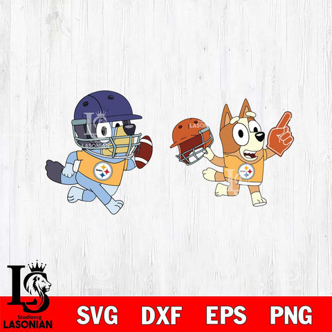 Pittsburgh Steelers Bluey football Svg Eps Dxf Png File, Digital Download, Instant Download