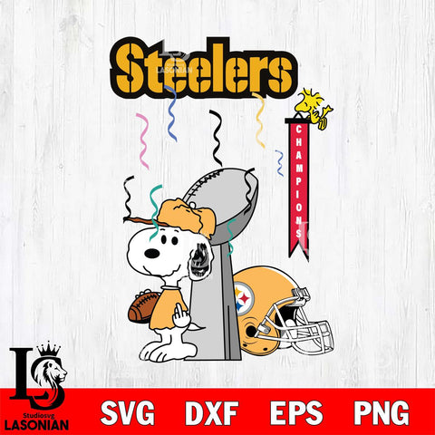 Pittsburgh Steelers Charlie Brown and Snoopy Super Bowl Svg Eps Dxf Png File, NFL svg , Digital Download , Instant Download, Cricut File