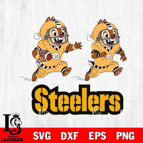 Pittsburgh Steelers Chip & Dale Football Cricut,Christmas SVG DXF EPS PNG FILE, Digital Download,Instant Download, Silhouette