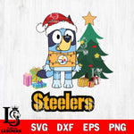 Pittsburgh Steelers Christmas Bluey Tree Sport Svg Eps Dxf Png File,Cut Svg Files, Digital File, Sublimation