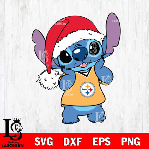 Pittsburgh Steelers Cute Stitch Christmas Svg Eps Dxf Png File, Digital Download, Instant Download