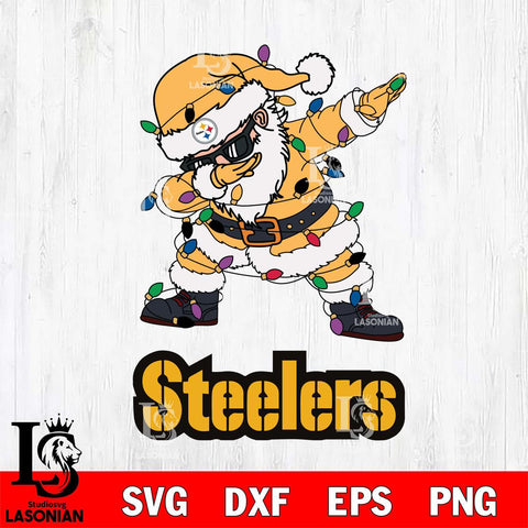 Pittsburgh Steelers Dabbing Santa Claus Ugly Christmas Svg Eps Dxf Png File,NFL Svg Files,Digital Download,Sublimation,Instant Download