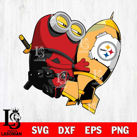 Pittsburgh Steelers Deadpool Minion Marvel Svg Eps Dxf Png File, Digital Download, Instant Download