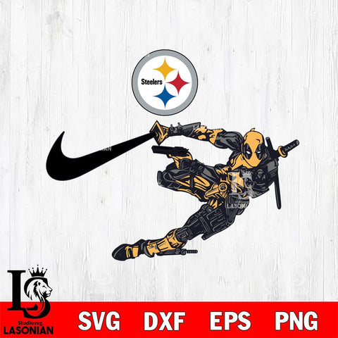 Pittsburgh Steelers Deadpool Nike Svg Eps Dxf Png File, Digital Download, Instant Download