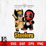 Pittsburgh Steelers Deadpool X Wolverine Funny Svg Eps Dxf Png File, Digital Download, Instant Download