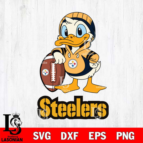 Pittsburgh Steelers Donald Duck Cool Sport Cricut, NFL SVG DXF EPS PNG FILE, Digital Download,Instant Download, Silhouette