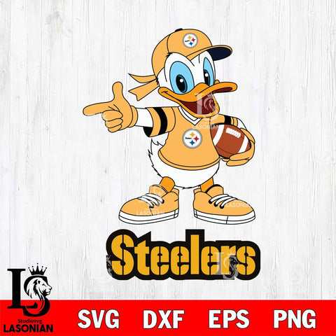 Pittsburgh Steelers Donald Duck Sport Cricut, NFL SVG DXF EPS PNG FILE, Digital Download,Instant Download, Silhouette