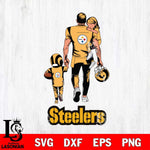 Pittsburgh Steelers Father And Son Football SVG DXF EPS PNG FILE,NFL SVG, Father day Digital Download,Instant Download, Silhouette