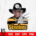 Pittsburgh Steelers Freddy Krueger Horror Halloween Svg Eps Dxf Png File, Digital Download, Instant Download