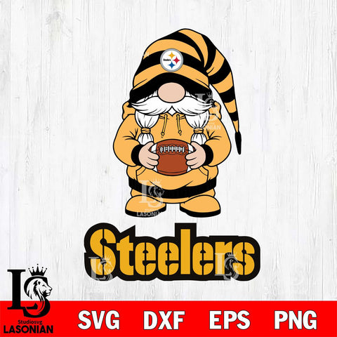 Pittsburgh Steelers Gnome Sport File Cut, NFL SVG, Digital Download , CHRISTMAS Criucut , Silhouette