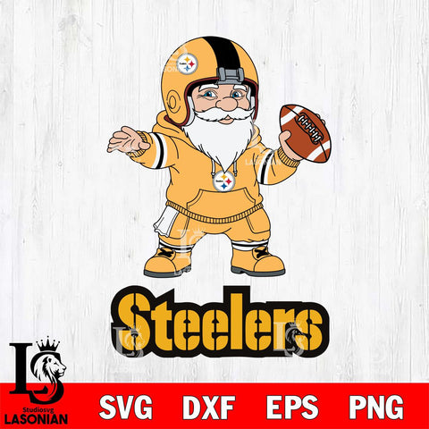 Pittsburgh Steelers Gnome football player File Cut, NFL SVG, Digital Download , CHRISTMAS Criucut , Silhouette