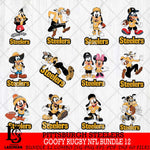 Pittsburgh Steelers Goofy Rugby NFL Bundle 12 SVG DXF EPS PNG FILE,NFL bundle svg ,Football Digital Download,Instant Download, Silhouette